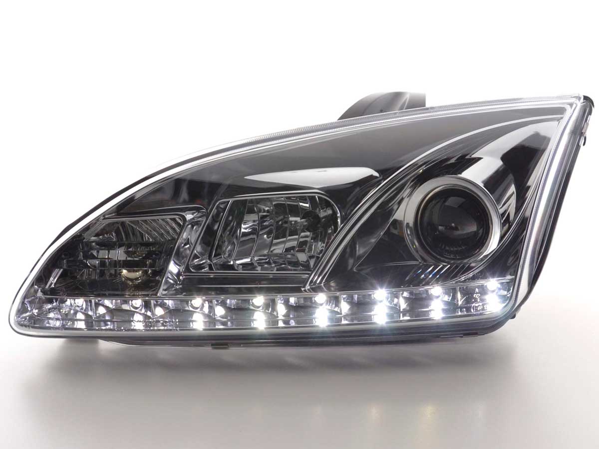 Scheinwerfer Set Daylight LED TFL-Optik Kia cee'd 5-trg. Typ ED 06-09 chrom Scheinwerfer Set Daylight LED TFL-Optik Kia cee'd 5-trg. Typ ED 06-09 chrom